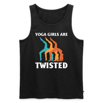 Yoga Girls Are Twisted Yogalehrer - Männer Premium Bio Tank Top - Schwarz - Vorne - Michal (187cm)