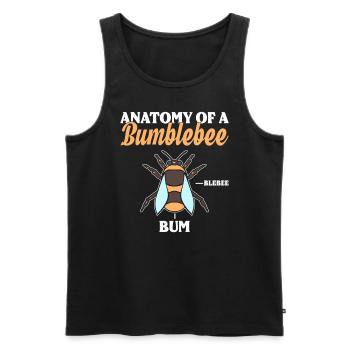 Anatomy Of Bumblebee Imker - Männer Premium Bio Tank Top - Schwarz - Vorne - Michal (187cm)