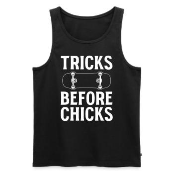 Skateboard-Skateboarder Skateboardfahrer - Männer Premium Bio Tank Top - Schwarz - Vorne - AI Model Male 178 light (178cm)