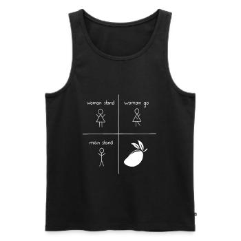 lustiges man stand mango humor Geschenk - Männer Premium Bio Tank Top - Schwarz - Vorne - AI Model Male 178 light (178cm)