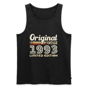 Original 1993 Vintage Geburtstagsgeschenk - Männer Premium Bio Tank Top - Schwarz - Vorne - Michal (187cm)