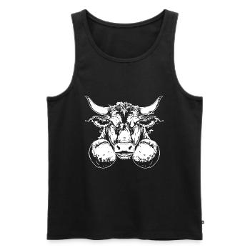 Bull Bull Boxing Fighter MMA - Débardeur bio Premium Homme - noir - Devant - Michal (187cm)
