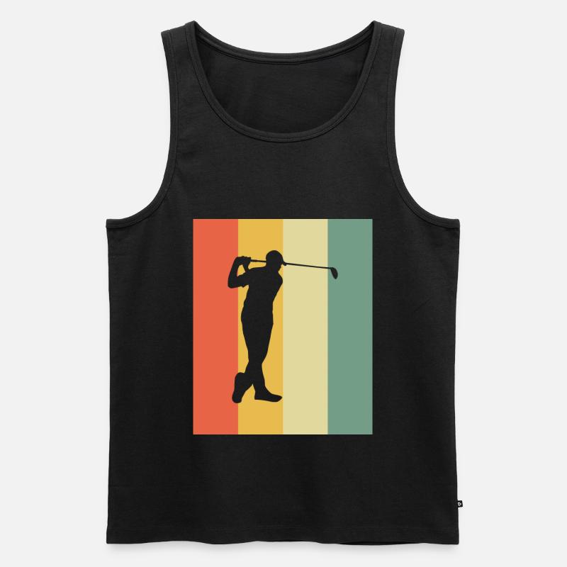Golfer - Männer Premium Bio Tank Top - Schwarz