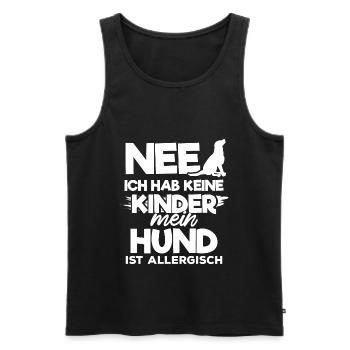 Nee ich habe keine Kinder Hund ist allergisch - Männer Premium Bio Tank Top - Schwarz - Vorne - Michal (187cm)