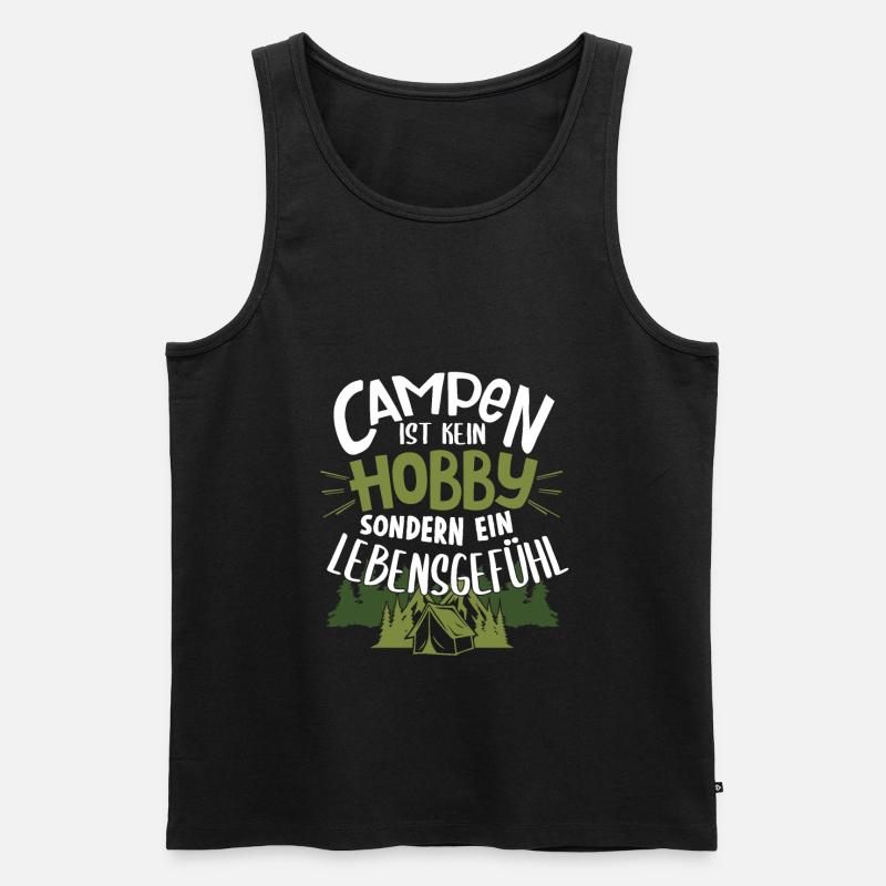 Campen Camping Wohnwagen Camper Geschenk - Männer Premium Bio Tank Top - Schwarz