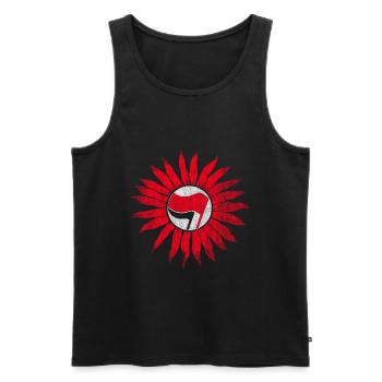 ANTIFASCHIST ACTION ANTIFA INTERNATIONAL - Men's Premium Organic Tank Top - black - Front - Michal (187cm)