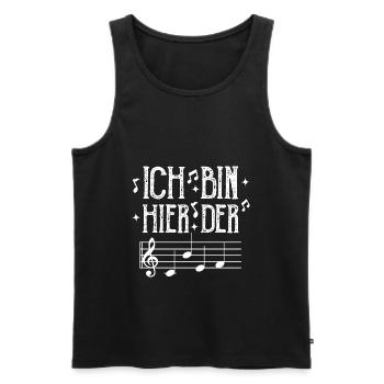 Ich Bin Hier Der Chef Chorleiter Geschenke - Männer Premium Bio Tank Top - Schwarz - Vorne - AI Model Male 178 light (178cm)