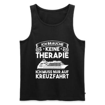 Kreuzfahrt Urlaub Therapie Kreuzfahrtschiff Deko - Männer Premium Bio Tank Top - Schwarz - Vorne - Michal (187cm)