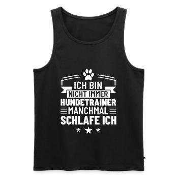 Hundetrainerin Schlafen Hundetraining Bekleidung - Männer Premium Bio Tank Top - Schwarz - Vorne - Michal (187cm)