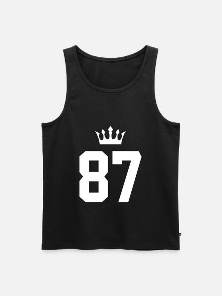 87 Couronne numérique - Débardeur bio Premium Homme - noir