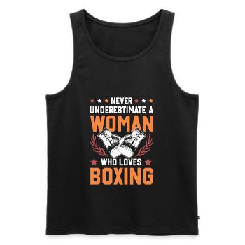 Boxing Women - Men's Premium Organic Tank Top - black - Front - Michal (187cm)