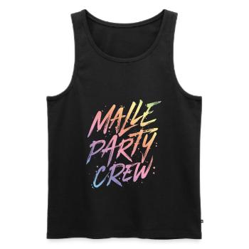 malle party crew colorful - Men's Premium Organic Tank Top - black - Front - Michal (187cm)
