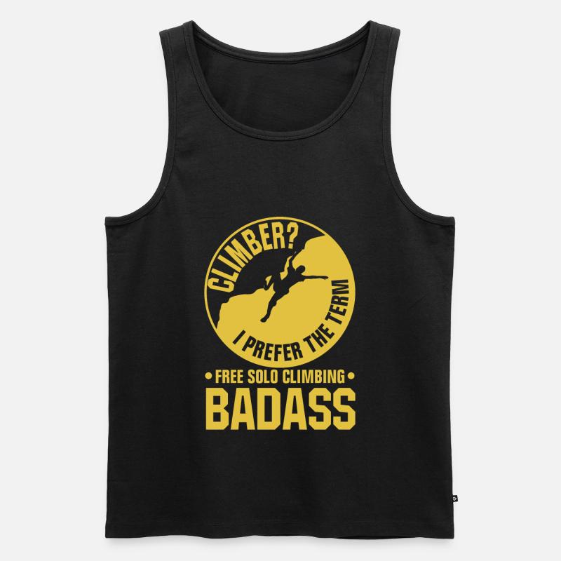 Free Solo Climbing - Men's Premium Organic Tank Top - black
