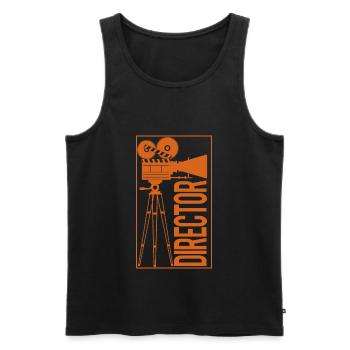 Direktor - Männer Premium Bio Tank Top - Schwarz - Vorne - AI Model Male 178 light (178cm)