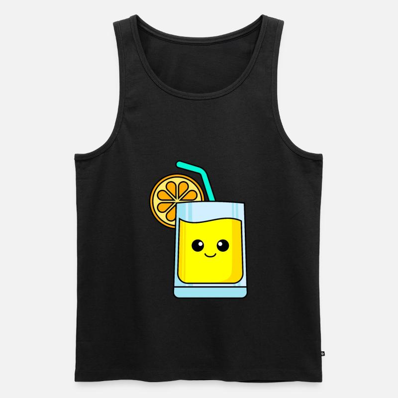 Limonade Comic - Männer Premium Bio Tank Top - Schwarz
