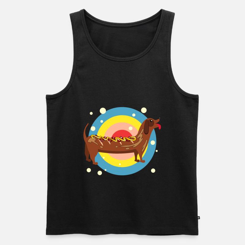 Dachshund - Männer Premium Bio Tank Top - Schwarz