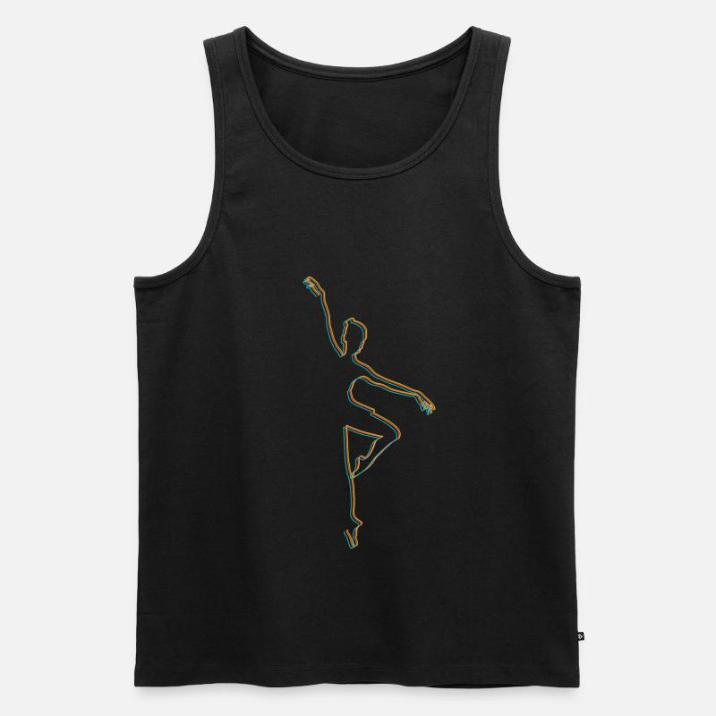 Einfaches Ballett - Männer Premium Bio Tank Top - Schwarz