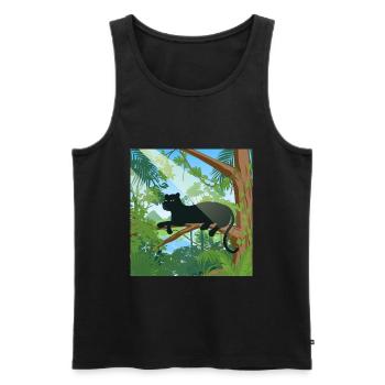 Jungle - Men's Premium Organic Tank Top - black - Front - AI Model Male 178 light (178cm)