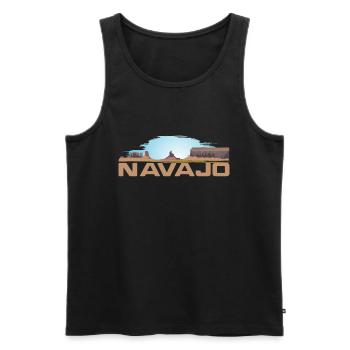 Navajo - Men's Premium Organic Tank Top - black - Front - AI Model Male 178 light (178cm)