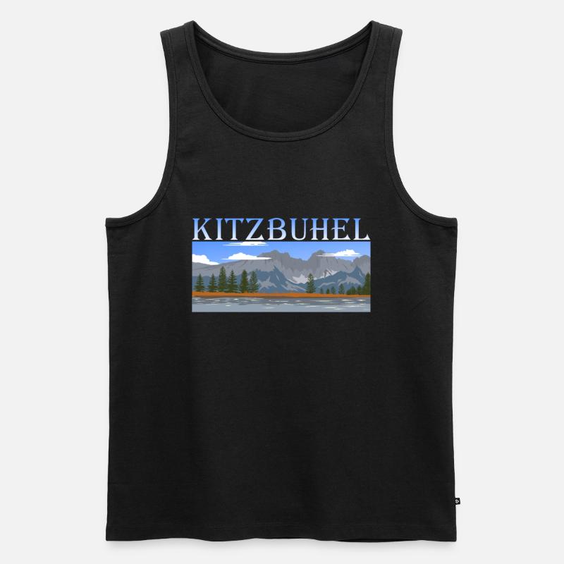 Kitzbühel - Männer Premium Bio Tank Top - Schwarz