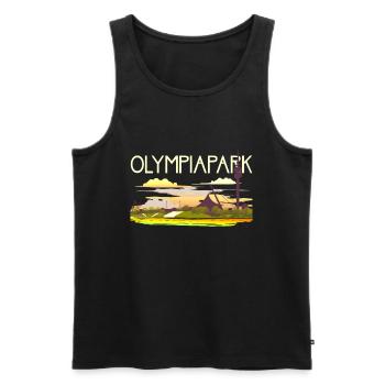 Park Munich - Men's Premium Organic Tank Top - black - Front - AI Model Male 178 light (178cm)
