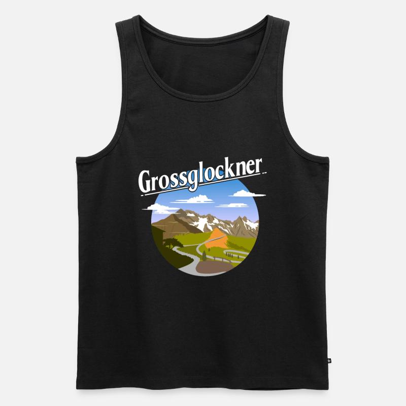 Grossglockner - Männer Premium Bio Tank Top - Schwarz