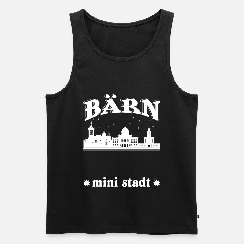 Bärn Skyline Bern - Männer Premium Bio Tank Top - Schwarz