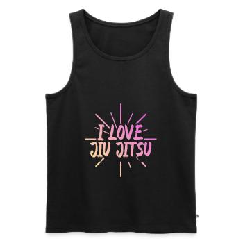 J’adore le Jiu Jitsu - Débardeur bio Premium Homme - noir - Devant - AI Model Male 178 light (178cm)