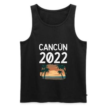 Cancun 2022 - Men's Premium Organic Tank Top - black - Front - AI Model Male 178 light (178cm)