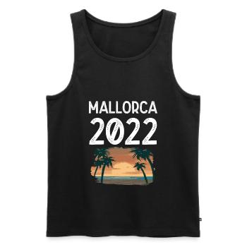 Mallorca 2022 - Männer Premium Bio Tank Top - Schwarz - Vorne - AI Model Male 178 light (178cm)