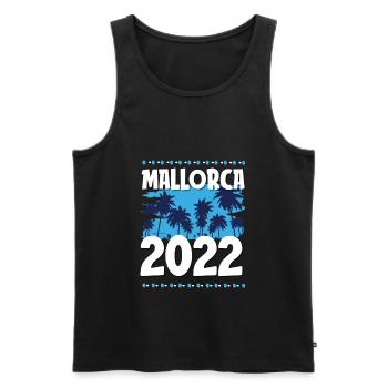 Mallorca 2022 - Männer Premium Bio Tank Top - Schwarz - Vorne - AI Model Male 178 light (178cm)