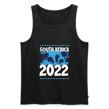 South Africa 2022 - Männer Premium Bio Tank Top - Schwarz - Vorne - Michal (187cm)