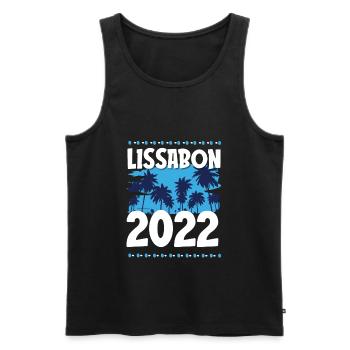 Lissabon 2022 - Männer Premium Bio Tank Top - Schwarz - Vorne - Michal (187cm)