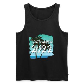 South Africa 2022 - Männer Premium Bio Tank Top - Schwarz - Vorne - Michal (187cm)