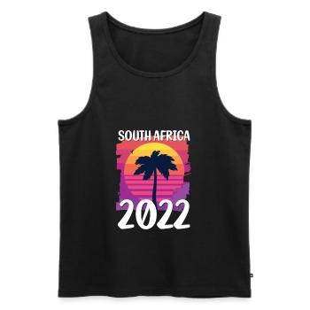 South Africa 2022 - Männer Premium Bio Tank Top - Schwarz - Vorne - Michal (187cm)