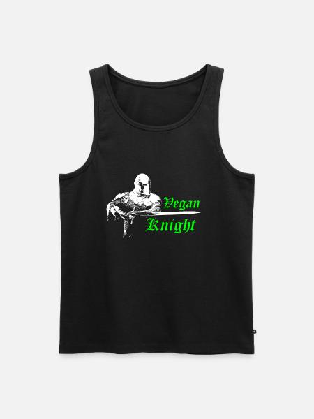 Vegan Knight - Männer Premium Bio Tank Top - Schwarz