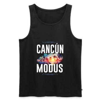 Cancun Mode - Men's Premium Organic Tank Top - black - Front - AI Model Male 178 light (178cm)