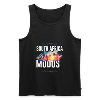 South Africa Modus - Männer Premium Bio Tank Top - Schwarz - Vorne - Michal (187cm)