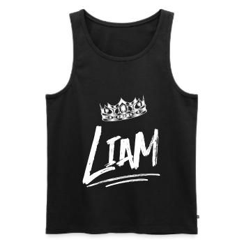 Liam - Männer Premium Bio Tank Top - Schwarz - Vorne - AI Model Male 178 light (178cm)