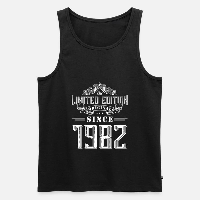 1982 limited edition - Männer Premium Bio Tank Top - Schwarz