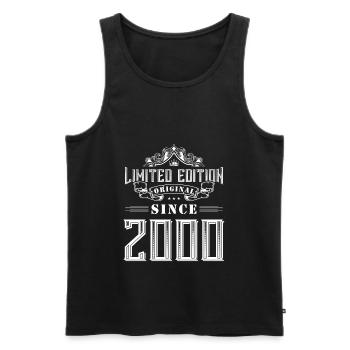 Édition limitée 2000 - Débardeur bio Premium Homme - noir - Devant - Michal (187cm)