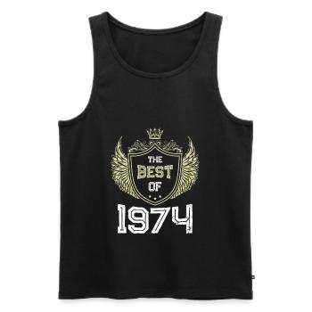 1974 best of - Männer Premium Bio Tank Top - Schwarz - Vorne - Michal (187cm)