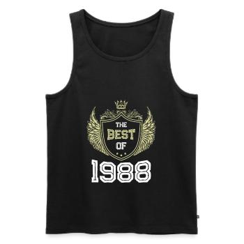 1988 best of - Männer Premium Bio Tank Top - Schwarz - Vorne - Michal (187cm)