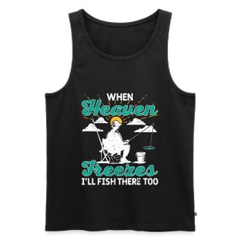 Fun fishing is looking for - Men's Premium Organic Tank Top - black - Front - Michal (187cm)