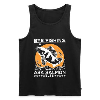 Fun fishing - Men's Premium Organic Tank Top - black - Front - Michal (187cm)