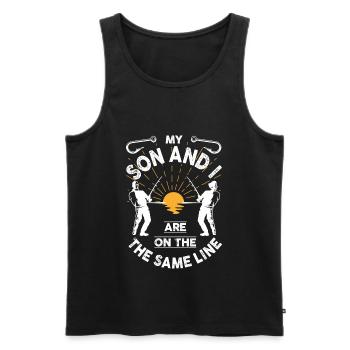 Fischerei Sohn - Männer Premium Bio Tank Top - Schwarz - Vorne - AI Model Male 178 light (178cm)