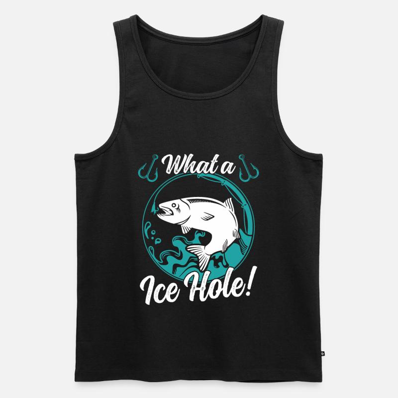 Nice Eisloch - Männer Premium Bio Tank Top - Schwarz