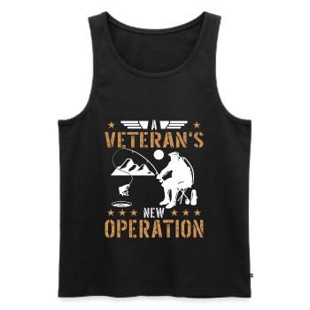Fishing Operation Veteran - Men's Premium Organic Tank Top - black - Front - Michal (187cm)