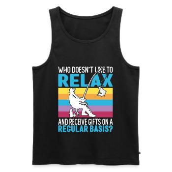Eisfischen Geschenk - Männer Premium Bio Tank Top - Schwarz - Vorne - Michal (187cm)