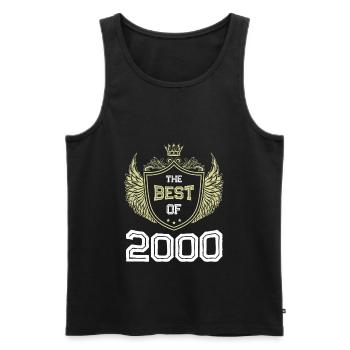 2000 best of - Männer Premium Bio Tank Top - Schwarz - Vorne - AI Model Male 178 light (178cm)